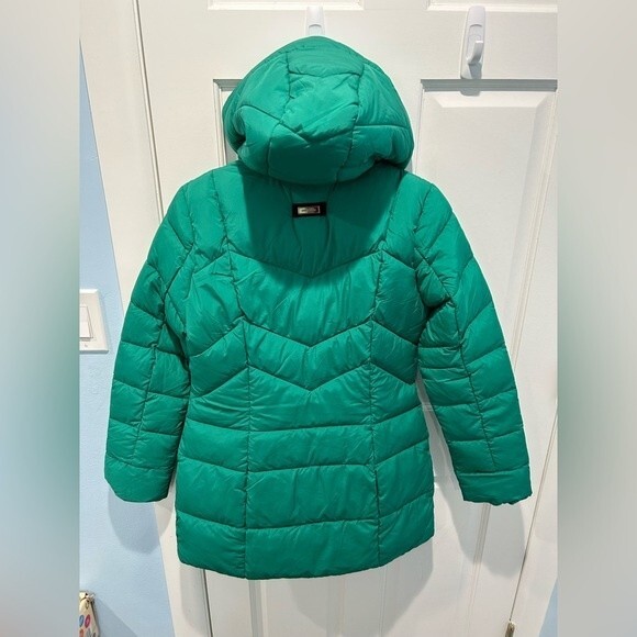NEW Bernardo Women Quilted Puffer Winter Jacket Coat Size S Green - Picture 2 of 10